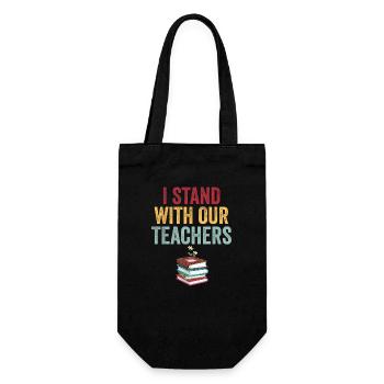 Book Banning women Teachers Stand Against - Gift Bag for Bottles - black - Front