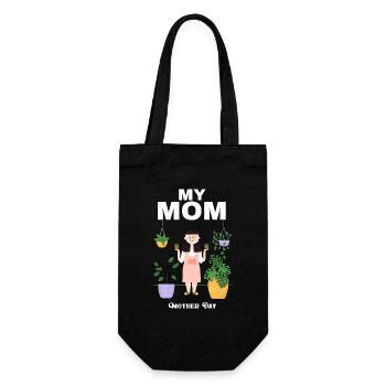My mother lover Mother Day - Geschenkbeutel für Flaschen - Schwarz - Vorne