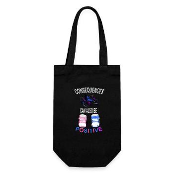Consequences can also be positive U.S. - Gift Bag for Bottles - black - Front