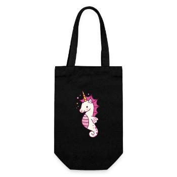 Fantaisie de licorne d’hippocampe - Sac à bouteille - noir - Devant