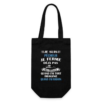 je suis pêcheur t-shirt homme humour passion - Sac à bouteille - noir - Devant