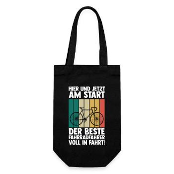 Fahrradfahrer Rad Fahrrad - Geschenkbeutel für Flaschen - Schwarz - Vorne