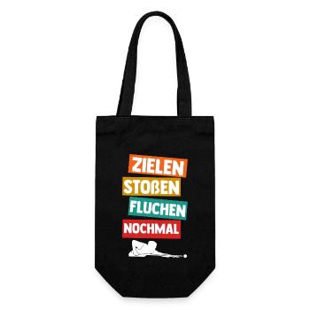 Snooker Billardtisch Billiard Billard - Geschenkbeutel für Flaschen - Schwarz - Vorne