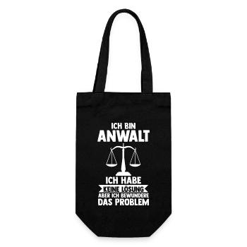 Jurist Anwalt - Geschenkbeutel für Flaschen - Schwarz - Vorne