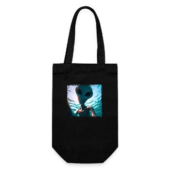 Alien Selfie - Unterwasserabenteuer - Geschenkbeutel für Flaschen - Schwarz - Vorne