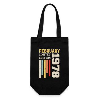 Februar 1978 - Februar 1978 Geburtstagsgeschenk - Geschenkbeutel für Flaschen - Schwarz - Vorne