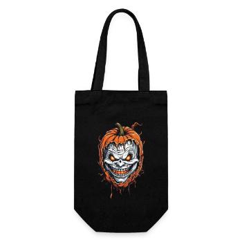 Gruseliger Horror Halloween Kürbis Design - Geschenkbeutel für Flaschen - Schwarz - Vorne
