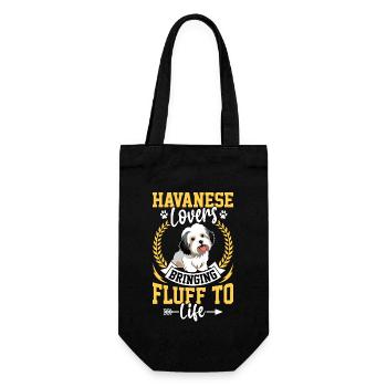 Havanese Lovers bring fluff to life - Geschenkbeutel für Flaschen - Schwarz - Vorne
