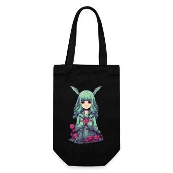 Goth Pastel Demon Kawaii Gothic Anime Girl - Gift Bag for Bottles - black - Front