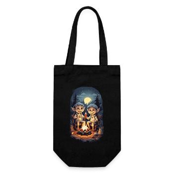Halloween Camping Vampire Kinder Cartoon - Geschenkbeutel für Flaschen - Schwarz - Vorne