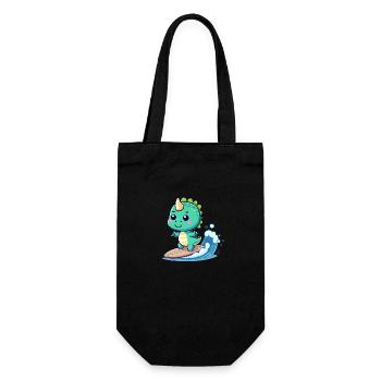 Designs For Kids – Lustige Dinosaurier - Geschenkbeutel für Flaschen - Schwarz - Vorne