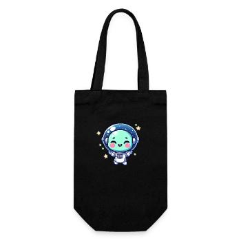 Designs For Kids – Freundliche Aliens - Geschenkbeutel für Flaschen - Schwarz - Vorne