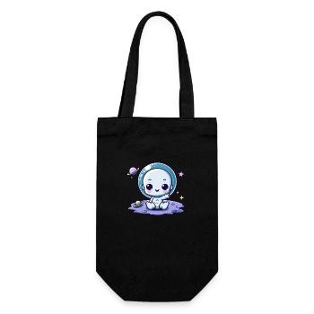 Designs For Kids – Freundliche Aliens - Geschenkbeutel für Flaschen - Schwarz - Vorne