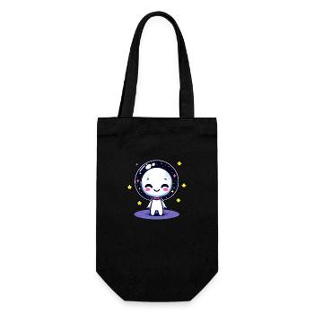Designs For Kids – Freundliche Aliens - Geschenkbeutel für Flaschen - Schwarz - Vorne