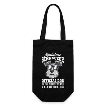 Zwergschnauzer Hund Schnauzer - Geschenkbeutel für Flaschen - Schwarz - Vorne