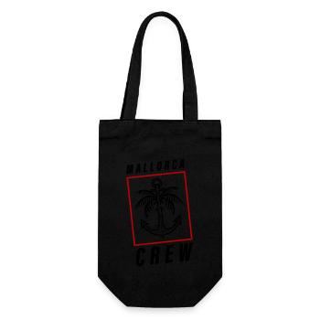 Mallorca Crew Palme Anker Urlaub - Geschenkbeutel für Flaschen - Schwarz - Vorne