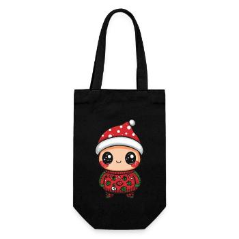 Marienkäfer Weihnachten - Geschenkbeutel für Flaschen - Schwarz - Vorne