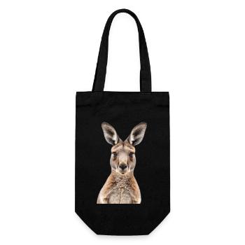 Kangaroo - Gift Bag for Bottles - black - Front