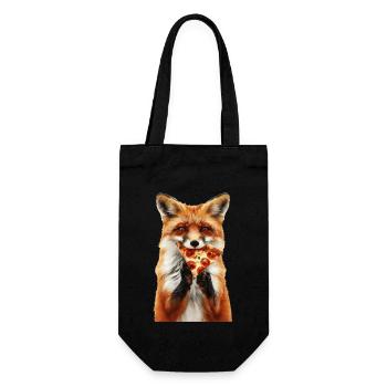 Fuchs - Geschenkbeutel für Flaschen - Schwarz - Vorne