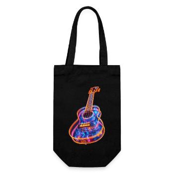 Ukulele - Geschenkbeutel für Flaschen - Schwarz - Vorne