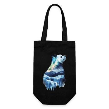 Panda - Geschenkbeutel für Flaschen - Schwarz - Vorne