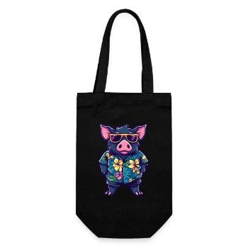 Cochon Été Sanglier - Sac à bouteille - noir - Devant