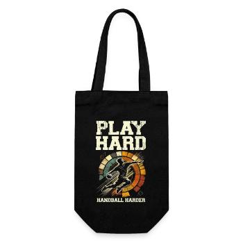 Play Hard Handball Harder Sports Athlete - Gift Bag for Bottles - black - Front
