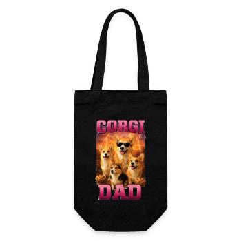 Corgi - Geschenkbeutel für Flaschen - Schwarz - Vorne