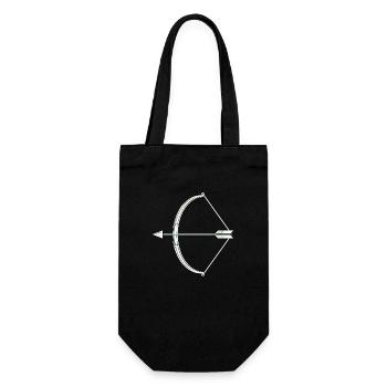 Pfeil und Bogen Bogenschütze - Geschenkbeutel für Flaschen - Schwarz - Vorne