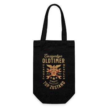 35. Geburtstag Oldtimer TOP ZUSTAND - Geschenkbeutel für Flaschen - Schwarz - Vorne