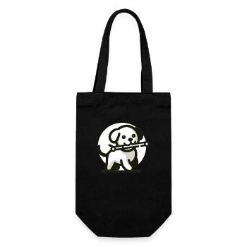 Chien joueur - Sac à bouteille - noir - Devant