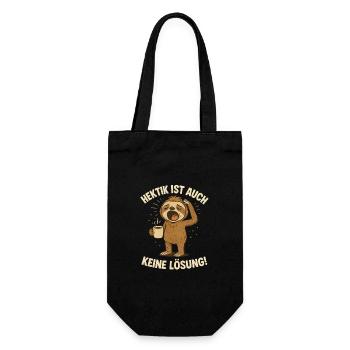 Sloth Gift Late Riser Sloth Office - Gift Bag for Bottles - black - Front