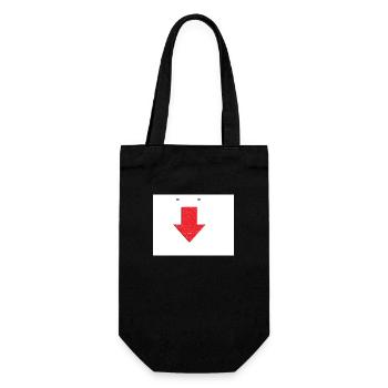 Pfeil Gesicht - Geschenkbeutel für Flaschen - Schwarz - Vorne