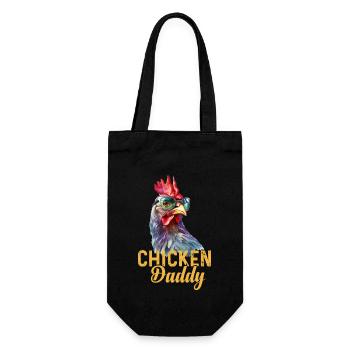 Un drôle de papa poulet avec des lunettes de soleil - Sac à bouteille - noir - Devant