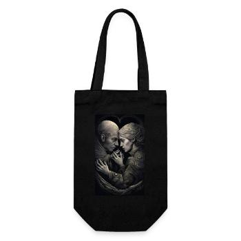 Elderly love in a grim time - Gift Bag for Bottles - black - Front