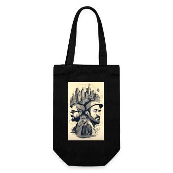 LGBTQ+ family in ink - Gift Bag for Bottles - black - Front