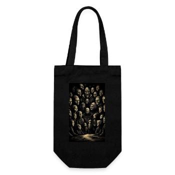 Eerie extended family gathering - Gift Bag for Bottles - black - Front