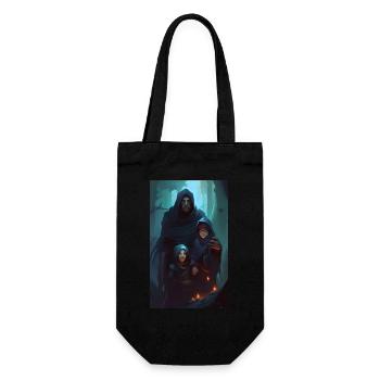 Sombre famille médiéval fantastique - Sac à bouteille - noir - Devant