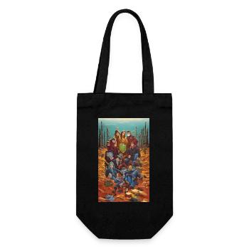 Strange horror family picnic scene - Gift Bag for Bottles - black - Front
