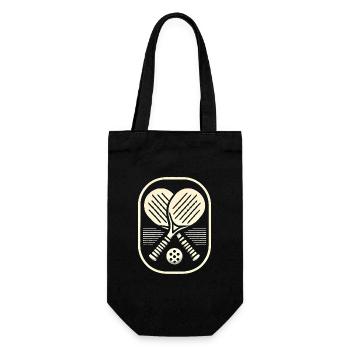Life is Better with Pickleball Badge - Gift Bag for Bottles - black - Front
