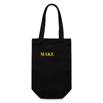Make it happen - Gift Bag for Bottles - black - Front