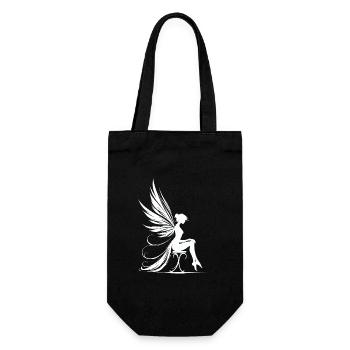 Thought wings in the moonlight - Gift Bag for Bottles - black - Front