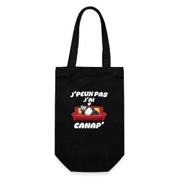 J'peux Pas J'ai Canap' Canapé Panda Animal Détente - Sac à bouteille - noir - Devant