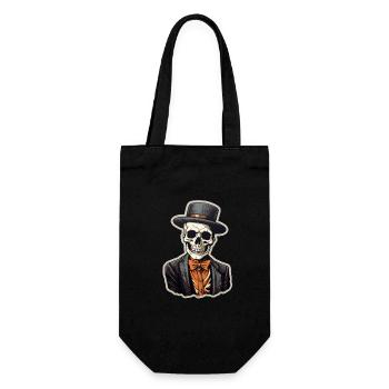 Totenschädel Halloween - Geschenkbeutel für Flaschen - Schwarz - Vorne