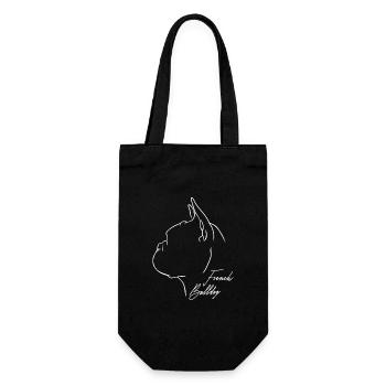 Profil Bouledogue Français Chiens Chien Wilsigns - Sac à bouteille - noir - Devant