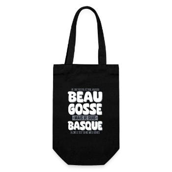 Beau gosse Basque cadeau homme basquais - Sac à bouteille - noir - Devant