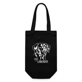 Loved by a Labrador Labbi Dog Saying Wilsigns - Gift Bag for Bottles - black - Front