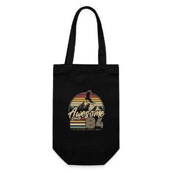 Vintage 1984 Born Vintage Birthday Retro - Gift Bag for Bottles - black - Front