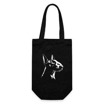 Bull Terrier Silhouette Chien Chien Wilsigns - Sac à bouteille - noir - Devant