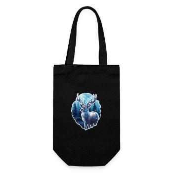 Deer in winter - Gift Bag for Bottles - black - Front